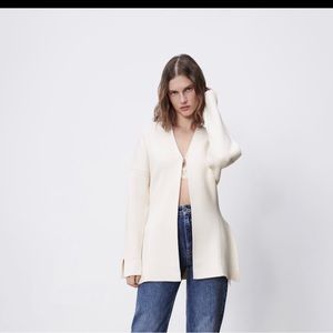 Zara knit jacket with vents